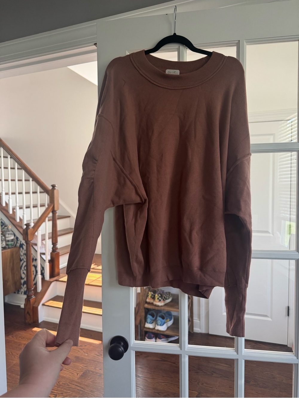 NWT Free People Mock Neck Cashmere Blend Oversized Pullover Sweater
